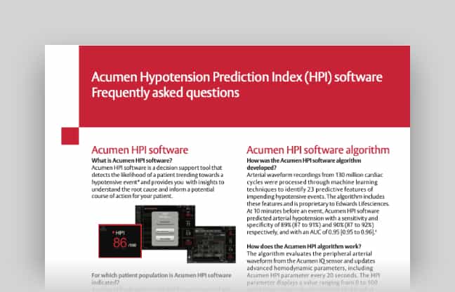FAQ Acumen HPI software